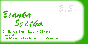 bianka szitka business card